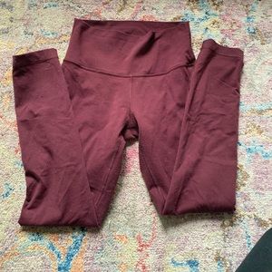 maroon Lulu lemon leggings